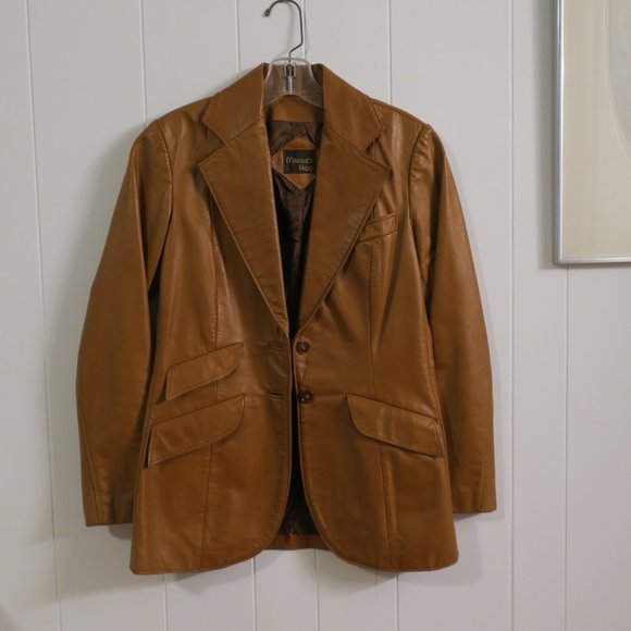 Maggie Hide Jackets & Blazers - Vintage Maggie Hide Leather Blazer Small